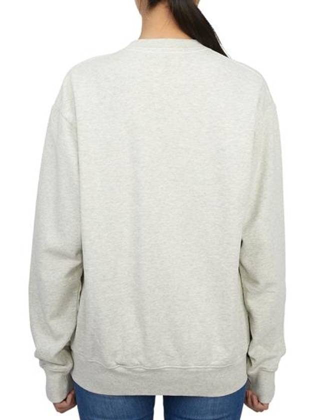 Track Field Flock Crew Neck Cotton Sweatshirt Light Oatmeal - SPORTY & RICH - BALAAN 3