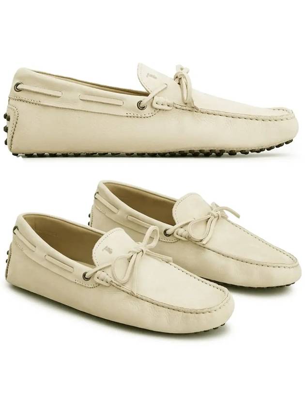 Gommino Nubuck Driving Shoes Beige - TOD'S - BALAAN.