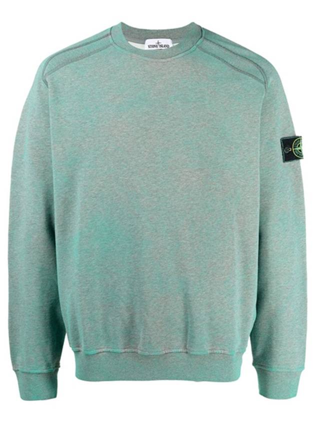 Men's Crew Neck Cotton Sweatshirt Green - STONE ISLAND - BALAAN 2