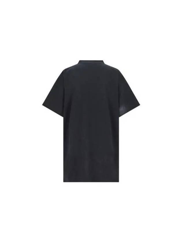 Logo Print Short Sleeve T-Shirt Black - BALENCIAGA - BALAAN 4