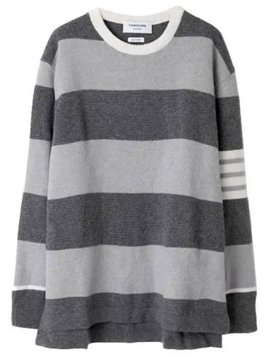 diagonal striped wool jumper - THOM BROWNE - BALAAN 1