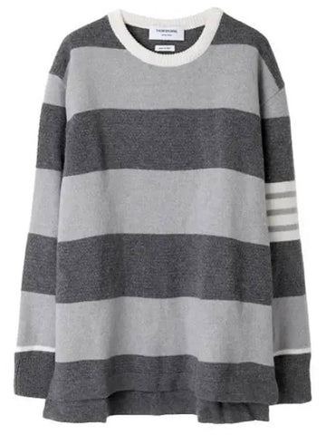 Diagonal striped wool jumper men s knit - THOM BROWNE - BALAAN 1