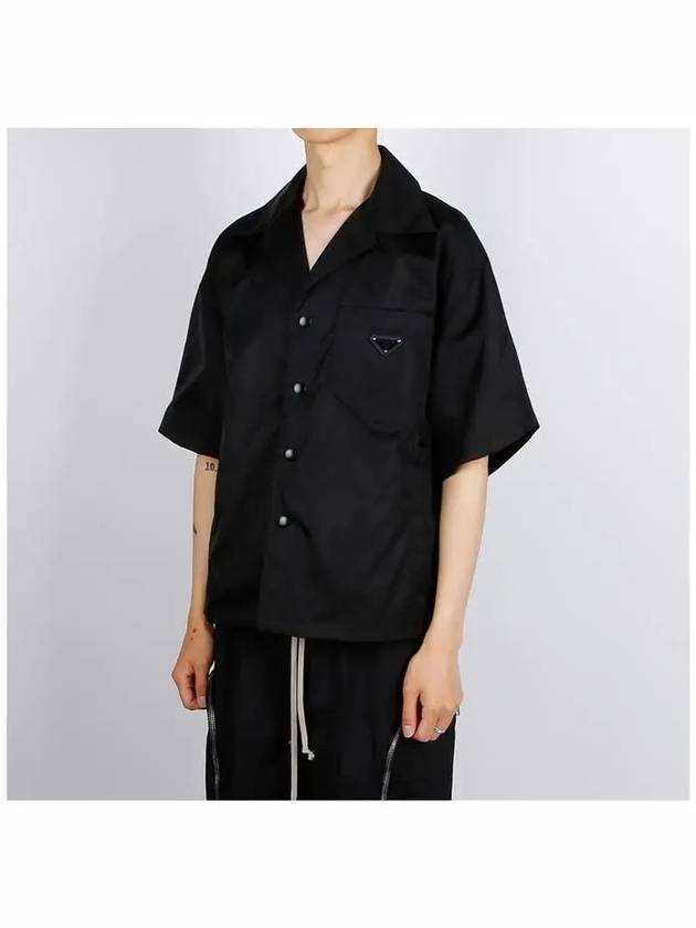 Re-Nylon Short Sleeve Shirt Black - PRADA - BALAAN 3