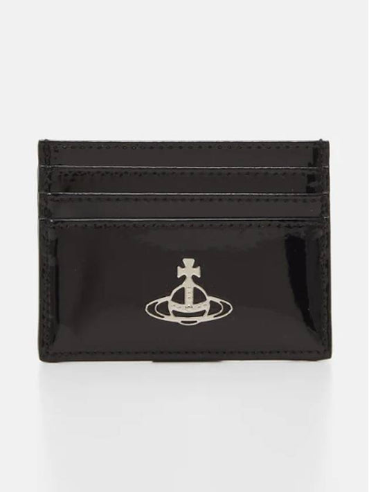 ORB logo shiny leather card wallet for women - VIVIENNE WESTWOOD - BALAAN 2