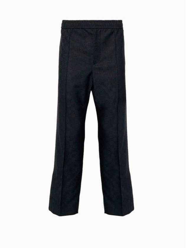 GG Jacquard Straight Pants Blue - GUCCI - BALAAN 2