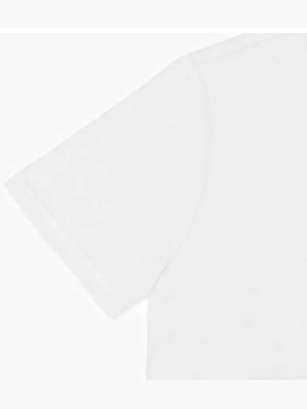 Men's Back Logo Label Cotton Short Sleeve T-Shirt White - TEN C - BALAAN 4