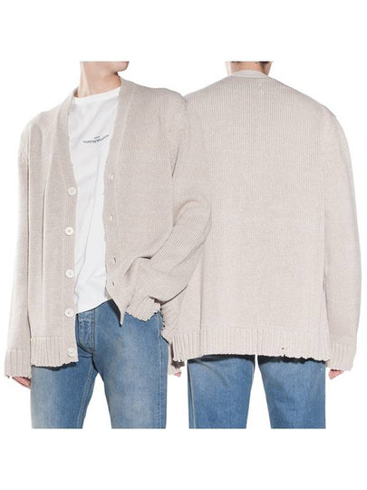 Destroy Detail Knit Cardigan Beige - MAISON MARGIELA - BALAAN 2