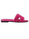 Oran Shearing Sandals Rose Fuchsia - HERMES - BALAAN 1