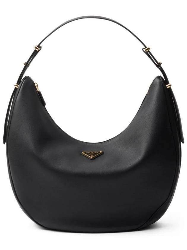 ACR Large Leather Shoulder Bag Black - PRADA - BALAAN 1