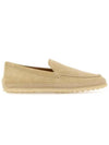 Logo Suede Loafers Beige - TOD'S - BALAAN 2