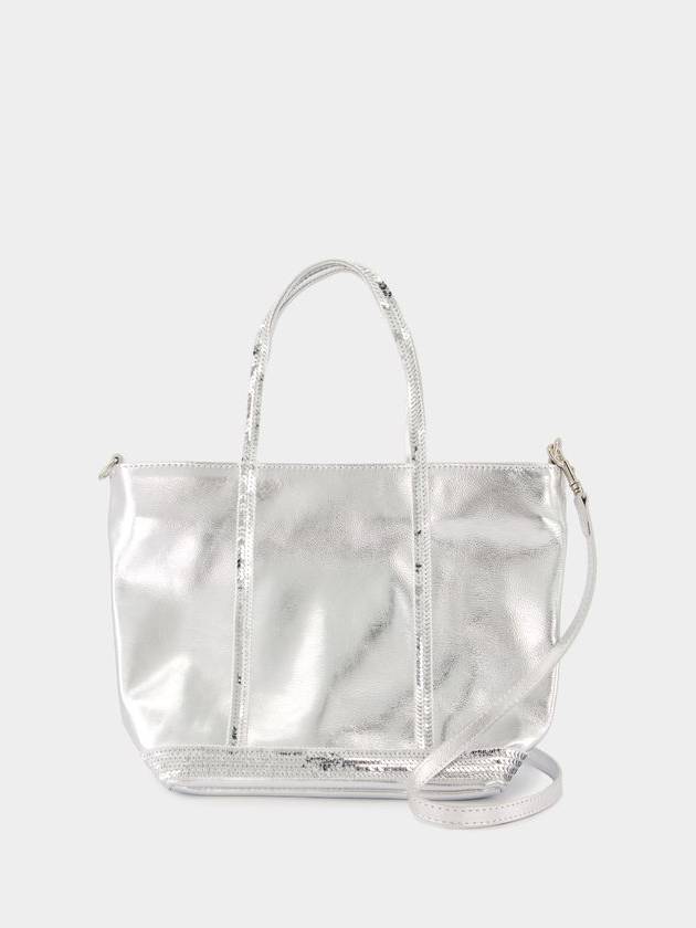 Cabas S Shopper Bag - Vanessa Bruno - Leather - Silver - VANESSA BRUNO - BALAAN 1