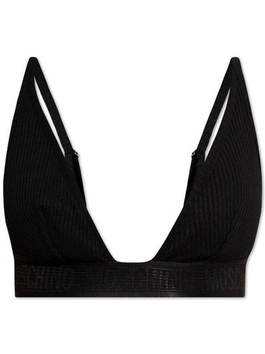 Moschino Bra With Logo, Women's, Black - MOSCHINO - BALAAN 1