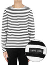 Minquiers Modern Stripe Long Sleeve T-Shirt Neige Noir - SAINT JAMES - BALAAN 2