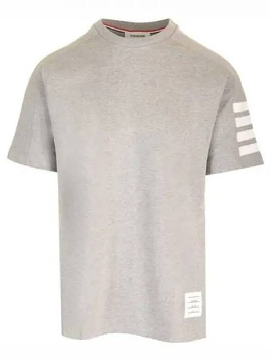 Milano cotton round short sleeve t shirt light gray men s 271752 - THOM BROWNE - BALAAN 1