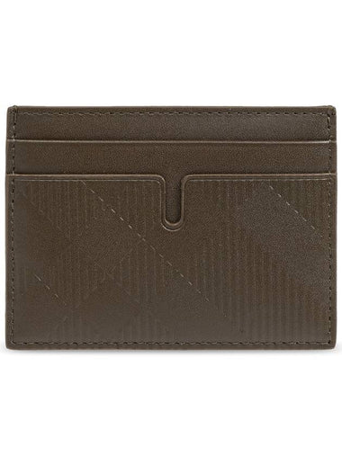 Men s Card Wallet Burberry Leather Case Green - BURBERRY - BALAAN 1