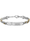 Two-Tone Stainless Steel Bracelet Silver Gold - DIESEL - BALAAN 4