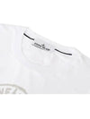 Men's Logo Print Crew Neck Short Sleeve T-Shirt White - STONE ISLAND - BALAAN 4