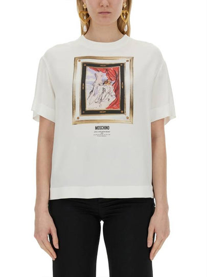 short sleeve t-shirt 02180433 1001 WHITE - MOSCHINO - BALAAN 2