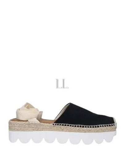 Ankle Tie Platform Espadrilles Black - MARNI - BALAAN 2