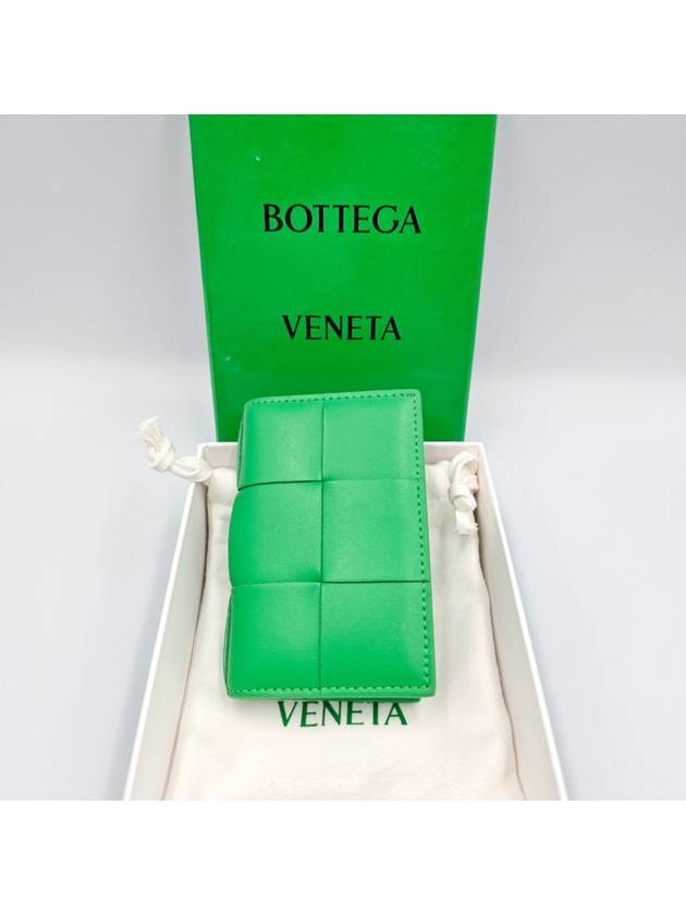 Maxi Intrecciato Flap Card Case Parakeet - BOTTEGA VENETA - BALAAN 3