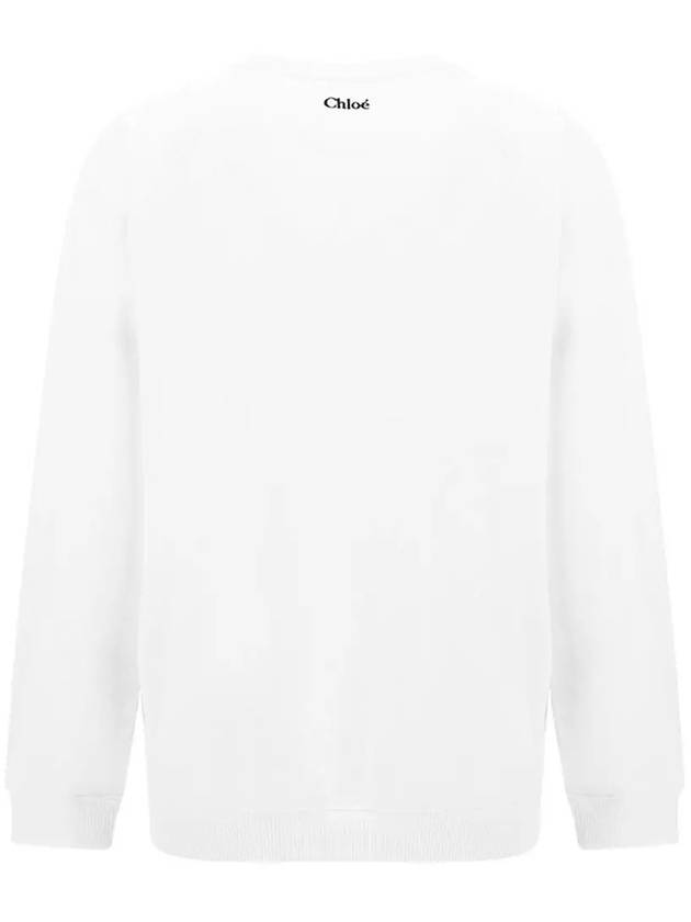 Embroidered Back Logo Sweatshirt White - CHLOE - BALAAN 2