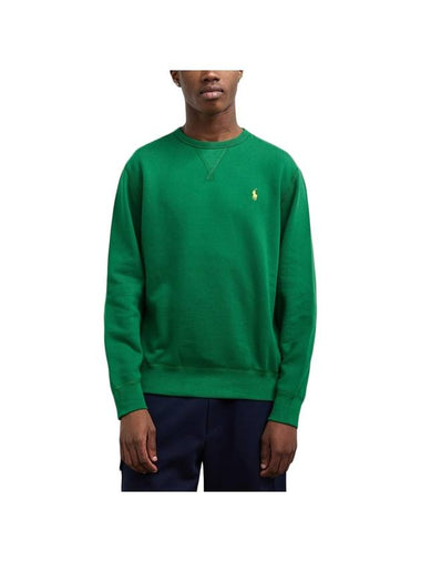 Embroidered Logo Pony Crew Neck Sweatshirt Green - POLO RALPH LAUREN - BALAAN 1