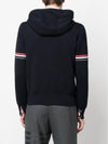 Cotton Milano Armband Zip Up Hoodie Navy - THOM BROWNE - BALAAN 6