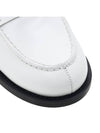 Brushed Leather Penny Loafers White - MIU MIU - BALAAN 10