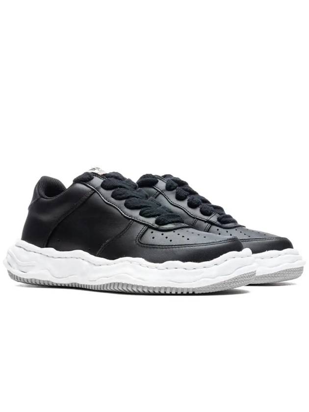 Maison MAISON Wayne OG sole leather low-top sneakers black - MIHARA YASUHIRO - BALAAN 3