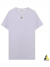 Embroidered Logo Short Sleeve T-Shirt Violet - VIVIENNE WESTWOOD - BALAAN 2