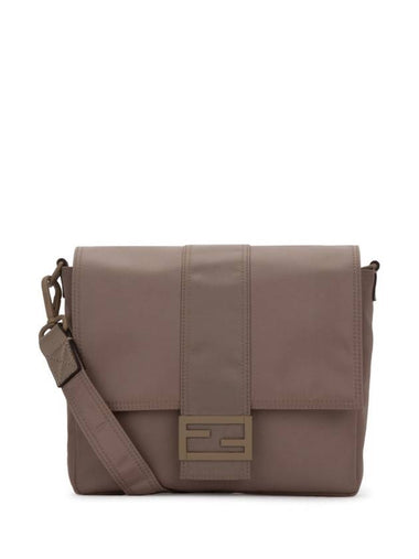 Baguette Medium Nylon Messenger Bag Beige - FENDI - BALAAN 1