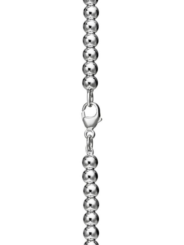 Heart Tag Bead Diamond Necklace Silver - TIFFANY & CO. - BALAAN 5