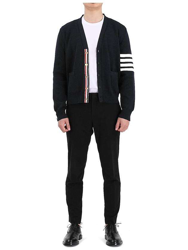 Milano Stitch 4 Bar Cardigan Navy - THOM BROWNE - BALAAN 3