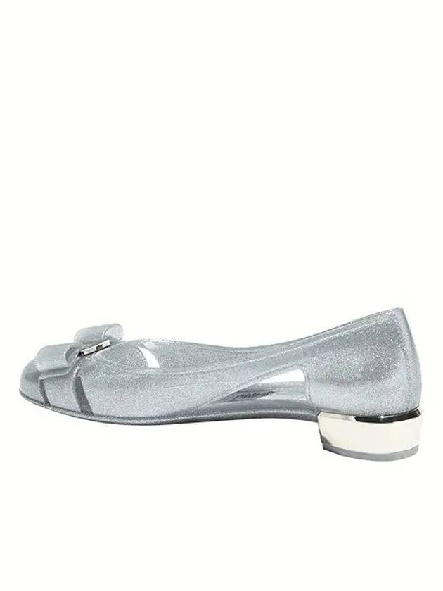 Vara Bow Jelly Ballet Flat Silver - SALVATORE FERRAGAMO - BALAAN 5