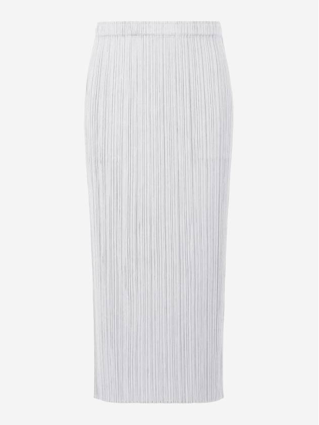 Pleats Basic Pencil Skirt Light Grey - ISSEY MIYAKE - BALAAN 2