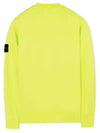 Wappen Patch Crew Neck Sweatshirt Neon Yellow - STONE ISLAND - BALAAN 3