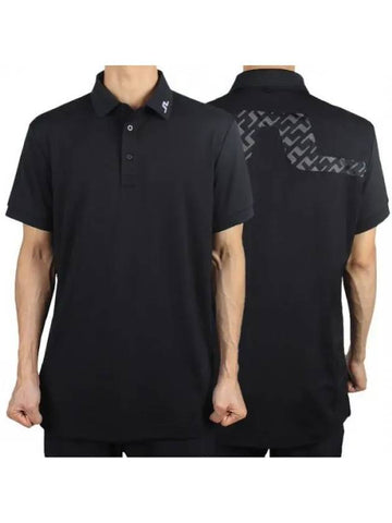 Men s KV Print Pique T Regular Fit Black GMJT10689 W088 1120238 - J.LINDEBERG - BALAAN 1