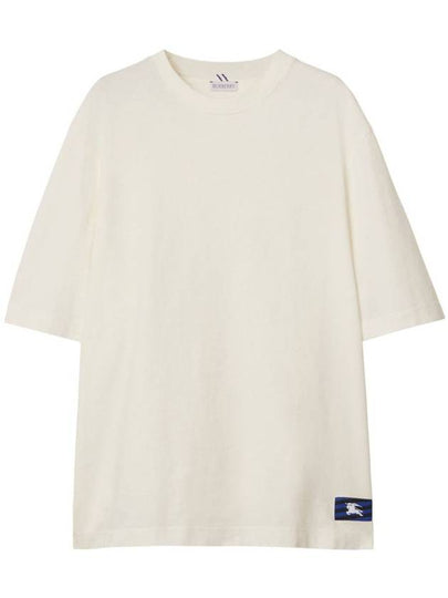 Logo Patch Cotton Jersey Short Sleeve T-Shirt Ivory - BURBERRY - BALAAN 2