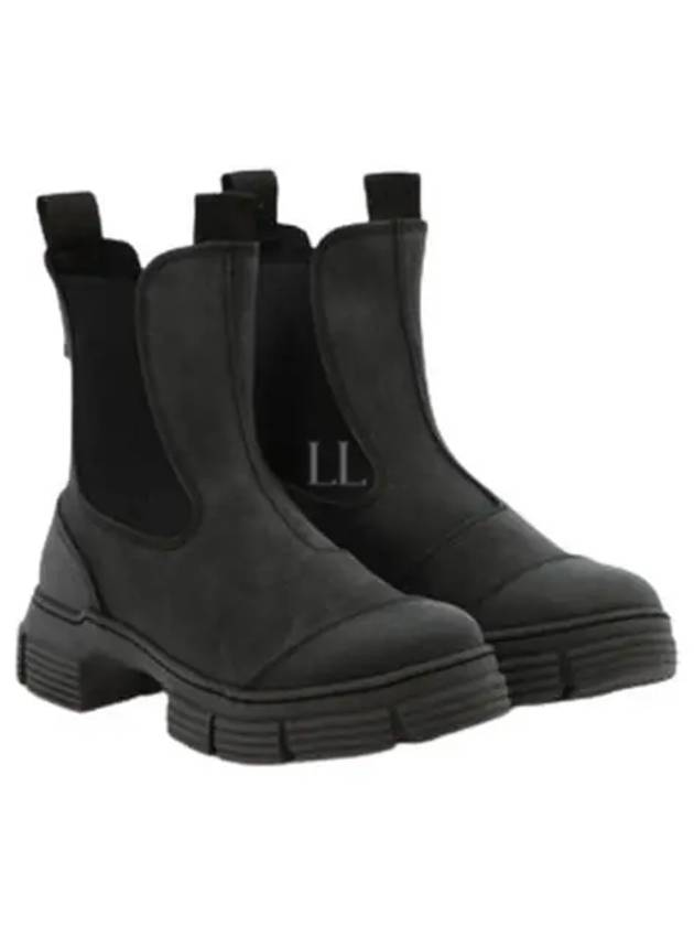 Rubber Chelsea Boots Black - GANNI - BALAAN 2