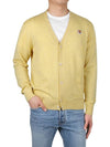 Fox Head Patch Classic Cardigan Soft Yellow - MAISON KITSUNE - BALAAN 3