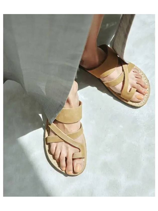 SANDALS NO 8 THE GOOD SHEPHERD YELLOW NUBUCK Unisex - JERUSALEM - BALAAN 1