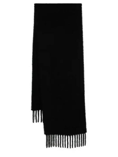 Pirni Embroidery Logo Alpaca Muffler Light Black - ISABEL MARANT - BALAAN 2