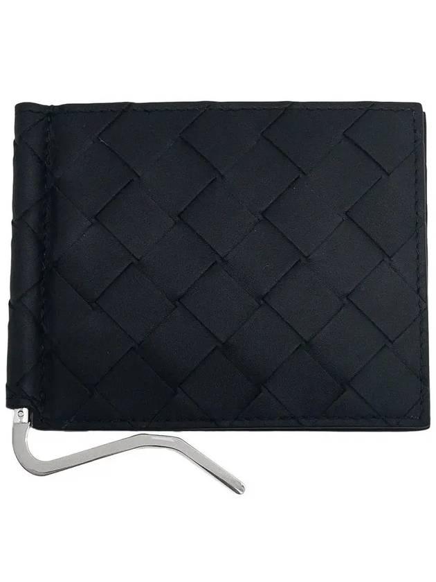 Intrecciato Money Clip Half Wallet Black - BOTTEGA VENETA - BALAAN 2