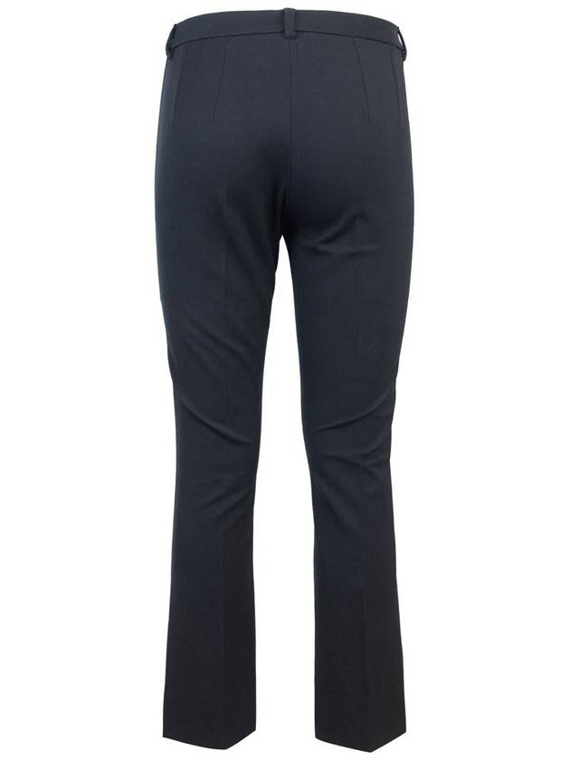 Women's Humanita Cotton Blend Straight Pants Black - S MAX MARA - BALAAN 3