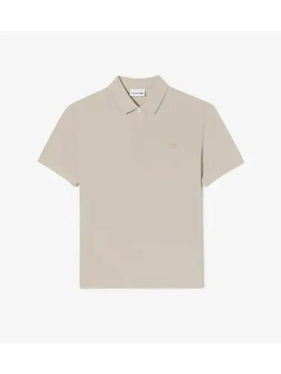 Men s PARIS Short Sleeve Polo Melange Cream - LACOSTE - BALAAN 1