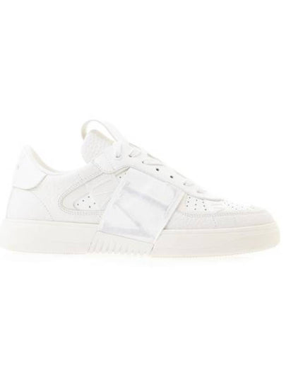 Round Toe Lace-Up Low Top Sneakers White - VALENTINO - BALAAN 2