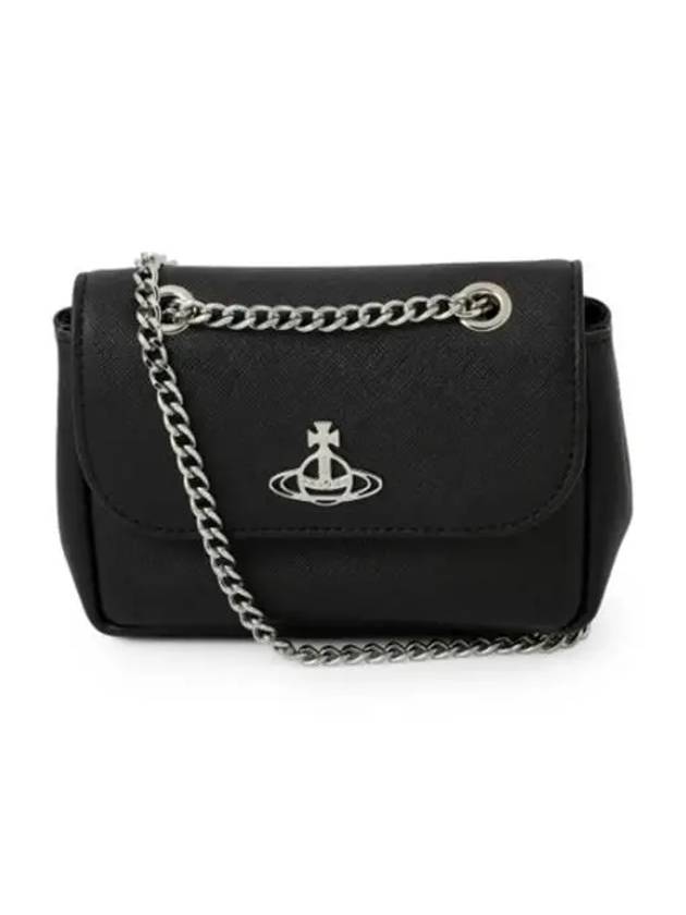 Biogreen Small Chain Shoulder Bag Black - VIVIENNE WESTWOOD - BALAAN 3