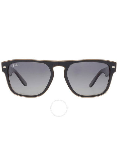 Ray Ban Grey/Blue Square Unisex Sunglasses RB4407 67304L 57 - RAY-BAN - BALAAN 1