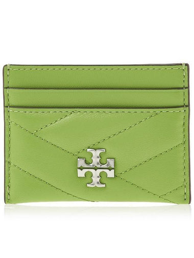 Kira Chevron Logo Card Wallet Green - TORY BURCH - BALAAN 1