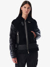 LES ALPES W glossy hybrid shearling jacket - IRO - BALAAN 1